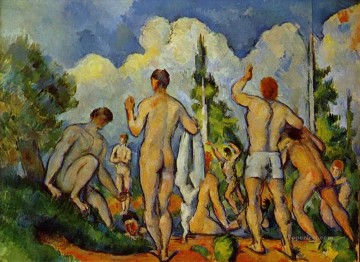 Bathers 1894 Paul Cezanne Impressionistic nude Oil Paintings